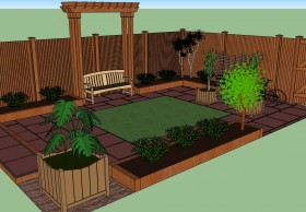 3D model of a landscaping project